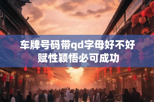 车牌号码带qd字母好不好 赋性颖悟必可成功