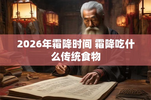 2026年霜降时间 霜降吃什么传统食物