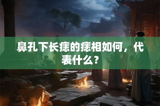 鼻孔下长痣的痣相如何，代表什么？