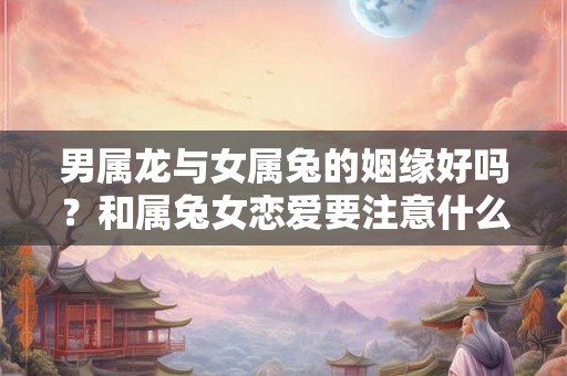 男属龙与女属兔的姻缘好吗?和属兔女恋爱要注意什么? 男属龙与女属兔的姻缘好吗?和属兔女恋爱要注意什么?