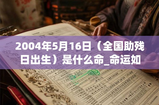 2004年5月16日（全国助残日出生）是什么命_命运如何
