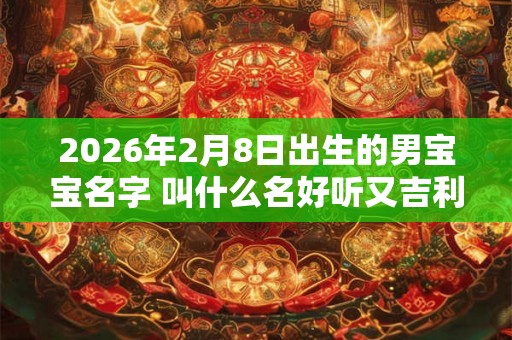 2026年2月8日出生的男宝宝名字 叫什么名好听又吉利