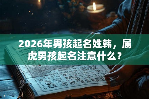2026年男孩起名姓韩，属虎男孩起名注意什么？