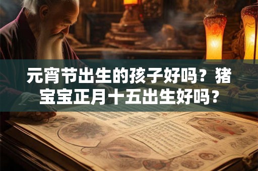 元宵节出生的孩子好吗？猪宝宝正月十五出生好吗？