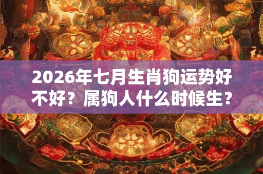 2026年七月生肖狗运势好不好？属狗人什么时候生？