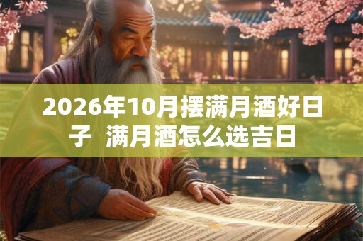 2026年10月摆满月酒好日子 满月酒怎么选吉日 2026年10月摆满月酒好日子 满月酒怎么选吉日