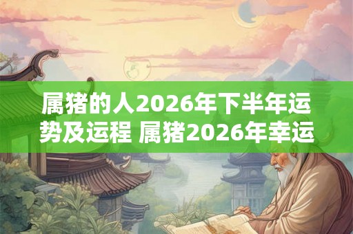 属猪的人2026年下半年运势及运程 属猪2026年幸运数字