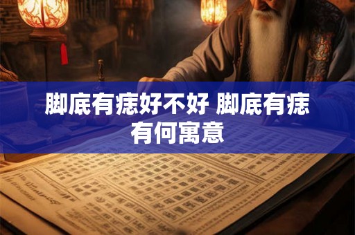 脚底有痣好不好 脚底有痣有何寓意
