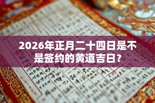 2026年正月二十四日是不是签约的黄道吉日? 2026年正月二十四日是不是签约的黄道吉日?