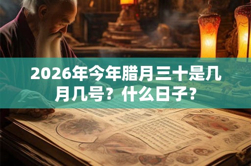 2026年今年腊月三十是几月几号？什么日子？