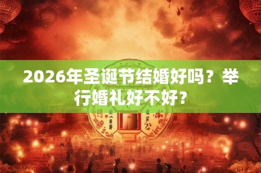 2026年圣诞节结婚好吗？举行婚礼好不好？