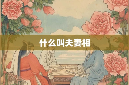 什么叫夫妻相
