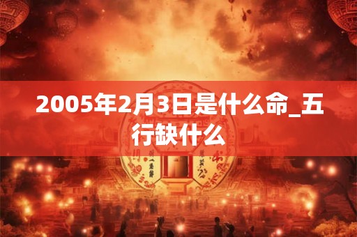 2005年2月3日是什么命_五行缺什么