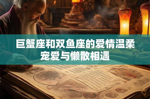 巨蟹座和双鱼座的爱情温柔宠爱与懒散相遇 巨蟹座和双鱼座的爱情温柔宠爱与懒散相遇