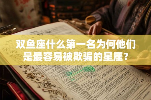 双鱼座什么第一名为何他们是最容易被欺骗的星座? 双鱼座什么第一名为何他们是最容易被欺骗的星座?