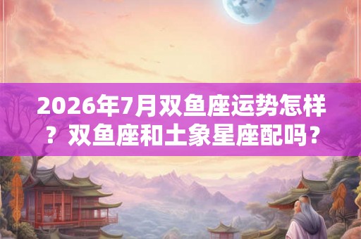 2026年7月双鱼座运势怎样？双鱼座和土象星座配吗？