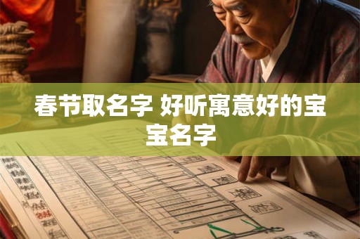 春节取名字 好听寓意好的宝宝名字