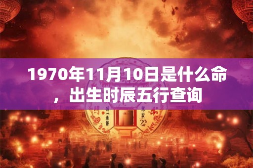 1970年11月10日是什么命,出生时辰五行查询 1970年11月10日是什么命,出生时辰五行查询