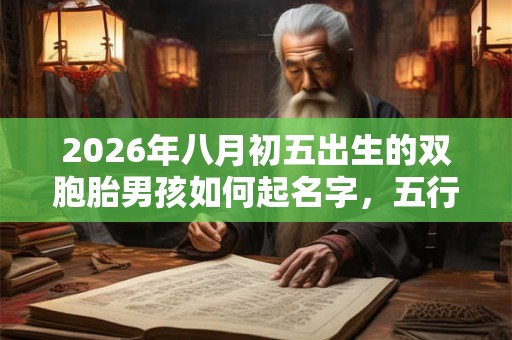 2026年八月初五出生的双胞胎男孩如何起名字,五行属什么? 2026年八月初五出生的双胞胎男孩如何起名字,五行属什么?