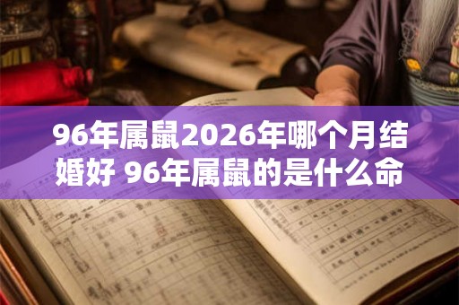 96年属鼠2026年哪个月结婚好 96年属鼠的是什么命 96年属鼠2026年哪个月结婚好 96年属鼠的是什么命