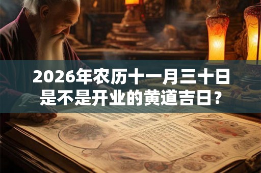 2026年农历十一月三十日是不是开业的黄道吉日? 2026年农历十一月三十日是不是开业的黄道吉日?