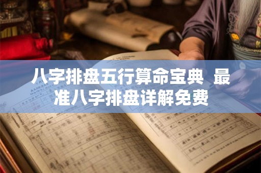八字排盘五行算命宝典  最准八字排盘详解免费