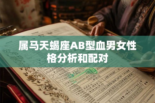 属马天蝎座AB型血男女性格分析和配对
