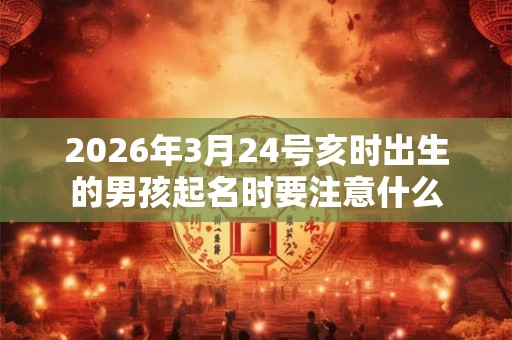 2026年3月24号亥时出生的男孩起名时要注意什么