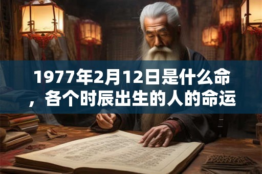 1977年2月12日是什么命，各个时辰出生的人的命运