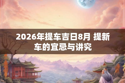2026年提车吉日8月 提新车的宜忌与讲究 2026年提车吉日8月 提新车的宜忌与讲究