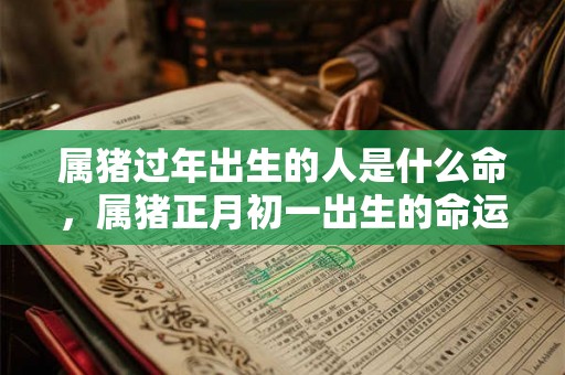 属猪过年出生的人是什么命，属猪正月初一出生的命运