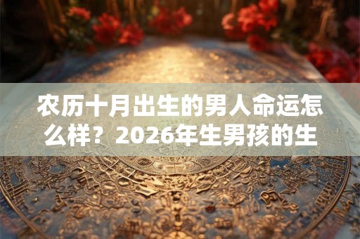 农历十月出生的男人命运怎么样？2026年生男孩的生肖女