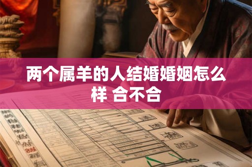 两个属羊的人结婚婚姻怎么样 合不合