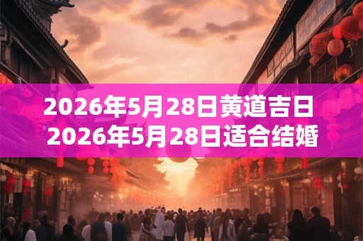 2026年5月28日黄道吉日 2026年5月28日适合结婚吗