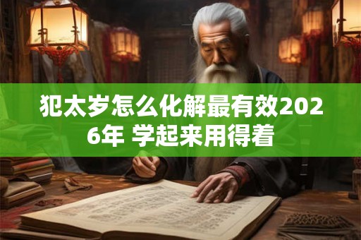 犯太岁怎么化解最有效2026年 学起来用得着