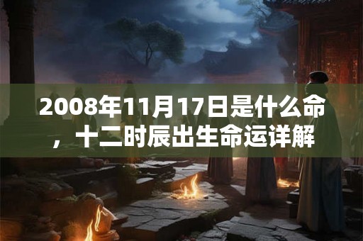 2008年11月17日是什么命，十二时辰出生命运详解