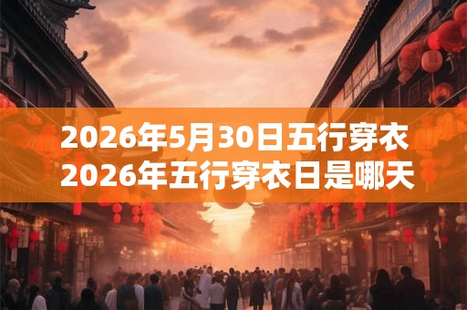 2026年5月30日五行穿衣 2026年五行穿衣日是哪天
