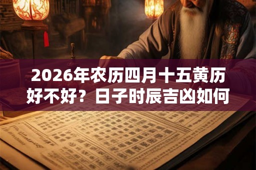 2026年农历四月十五黄历好不好？日子时辰吉凶如何？