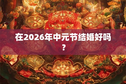 在2026年中元节结婚好吗？