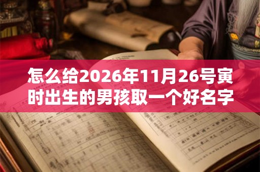 怎么给2026年11月26号寅时出生的男孩取一个好名字