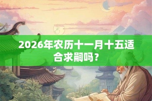 2026年农历十一月十五适合求嗣吗？
