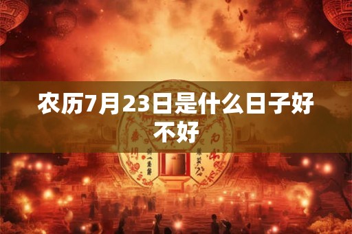 农历7月23日是什么日子好不好 农历7月23日是什么日子好不好