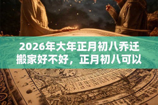 2026年大年正月初八乔迁搬家好不好，正月初八可以入宅吗？