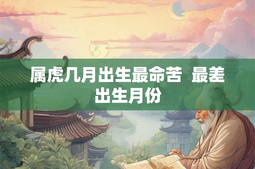 属虎几月出生最命苦  最差出生月份