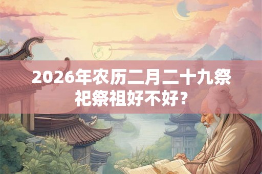 2026年农历二月二十九祭祀祭祖好不好？