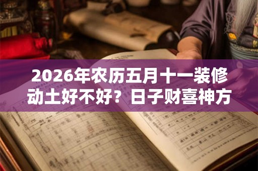 2026年农历五月十一装修动土好不好？日子财喜神方位？