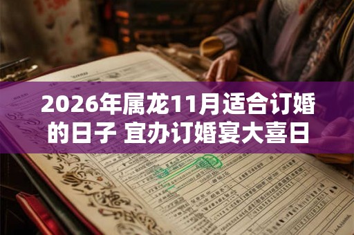 2026年属龙11月适合订婚的日子 宜办订婚宴大喜日 2026年属龙11月适合订婚的日子 宜办订婚宴大喜日