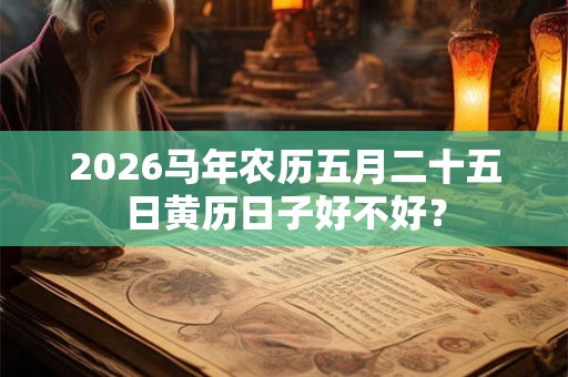 2026马年农历五月二十五日黄历日子好不好？