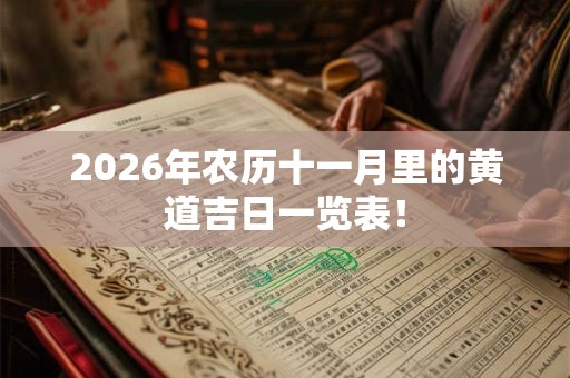 2026年农历十一月里的黄道吉日一览表！