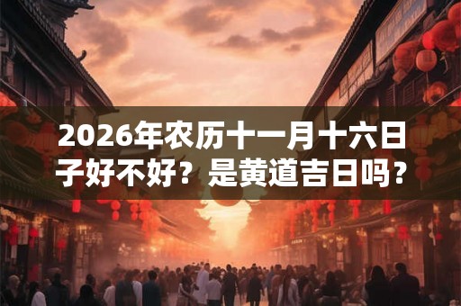 2026年农历十一月十六日子好不好？是黄道吉日吗？